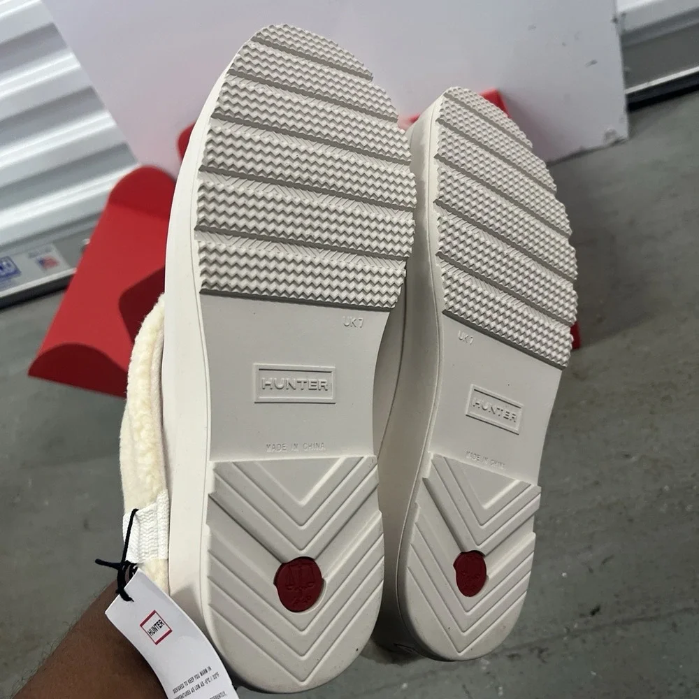 Hunter Women's Play Insulated Clogs White Willow Slip-On Waterproof Shoes Size 9 - Picture 11 of 14